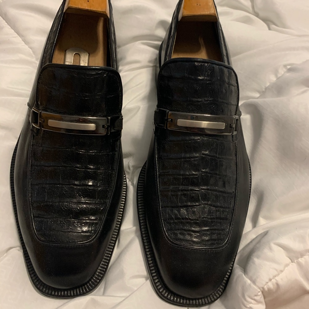 Men’s italian leather crocodile  loafers - Picture 3 of 5